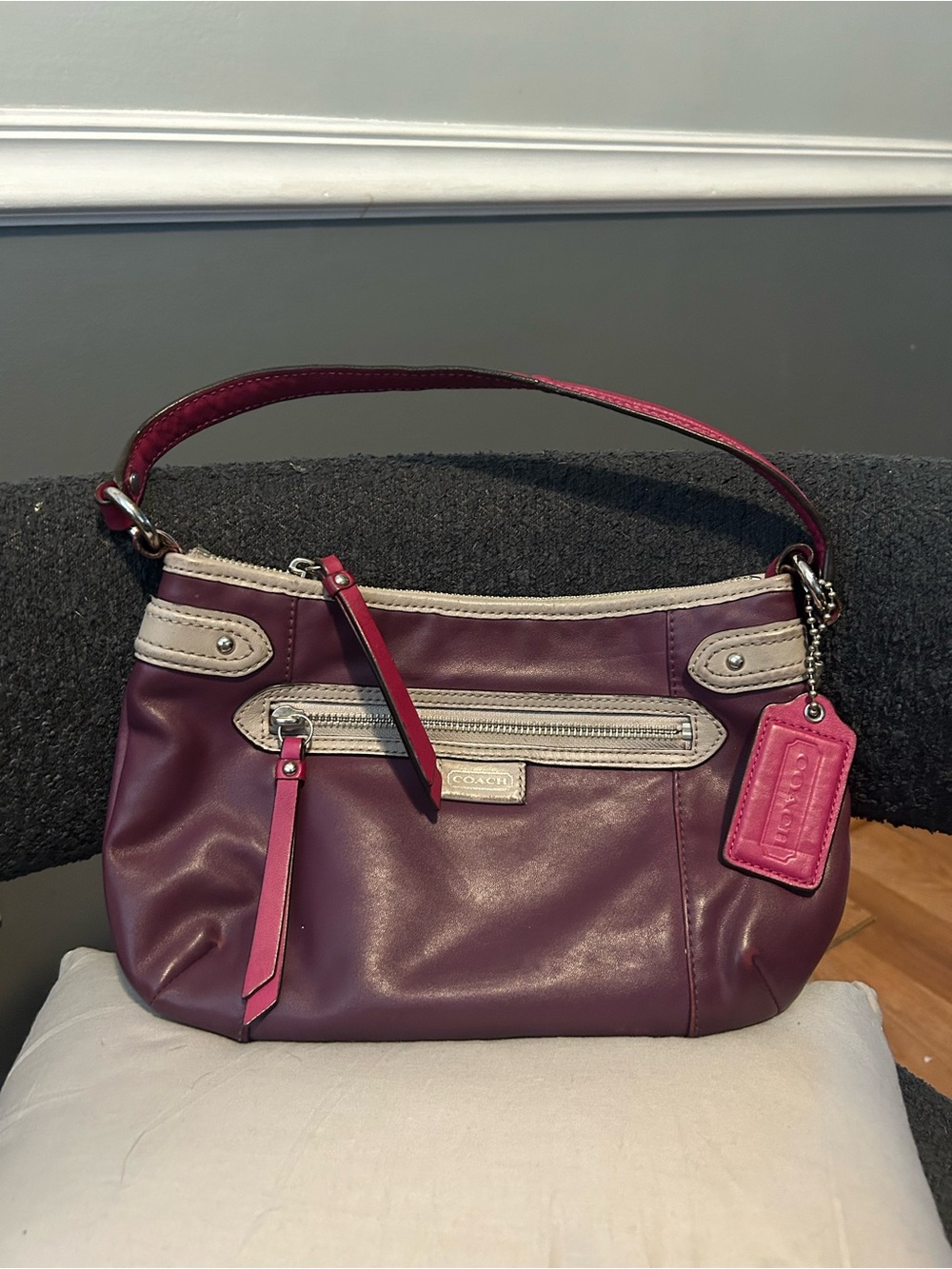 Coach Daisy Spectator Shoulder Bag in Purple and Pink